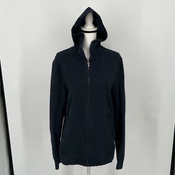 Lululemon Cross Cut Hoodie Heathered Inkwell Full Zip French Terry Medium - Picture 2 of 13